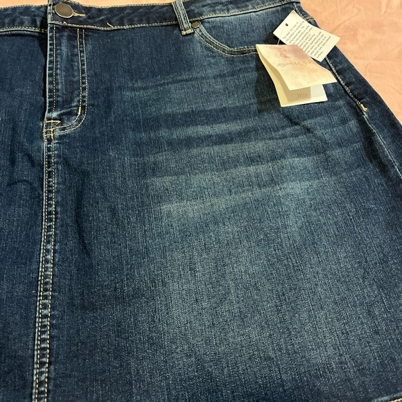 A Beautiful Soul Short Denim Boho Stonewashed Costal Cowgirl Skirt Sz 18/20 NWT - Picture 4 of 11